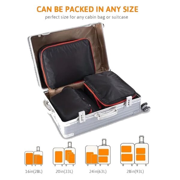 MJ040 - 3pcs Lightweight Large Capacity Travel Storage Bag - Image 4