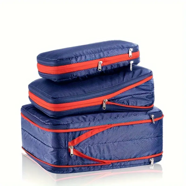 MJ040 - 3pcs Lightweight Large Capacity Travel Storage Bag - Image 6