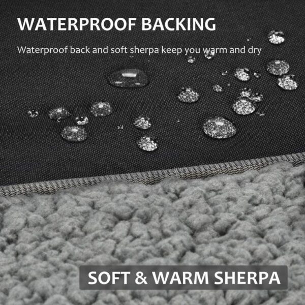 RX002 - 59" x  80" Sherpa Fleece Stadium Mat Waterproof Throw Blanket - Image 4