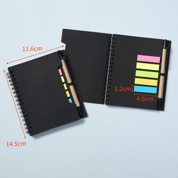 RX060 -Spiral Notebook with Sticky Flags and Pen - Image 2