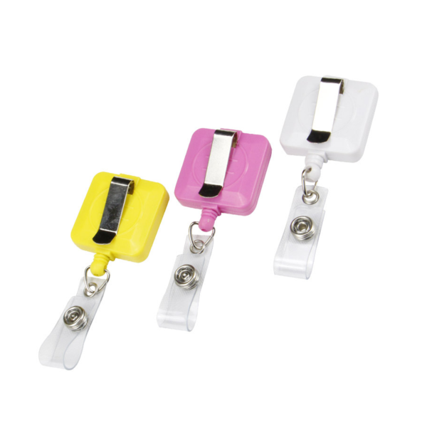 TL038 - Plastic Retractable Square Badge Holder - Image 2