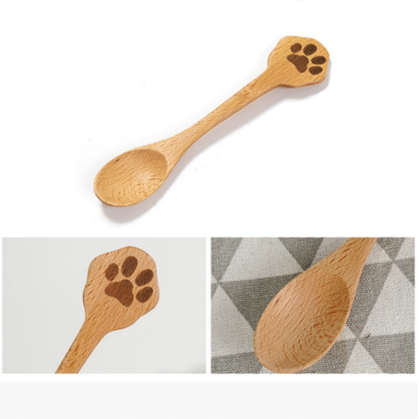 ZC003 - Wooden Cat Shape Spoon - Image 3