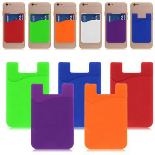 ZC018 - 3 3/8" x 2 1/4" Silicone Phone Wallet