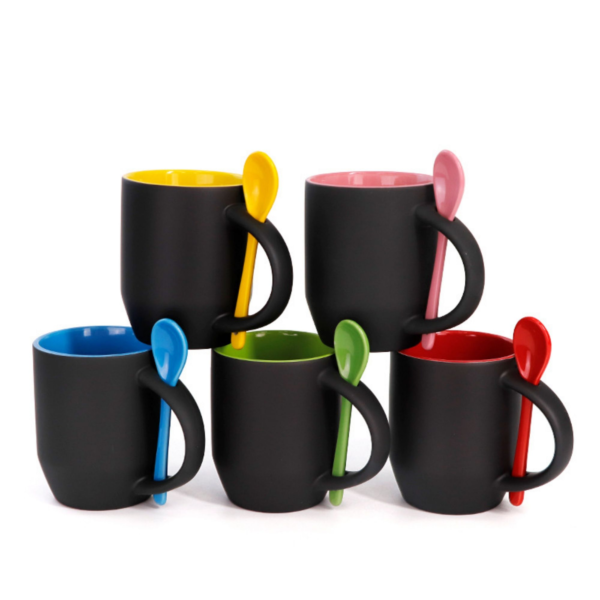 ZC047 - 11 OZ Ceramic Mug with Spoon