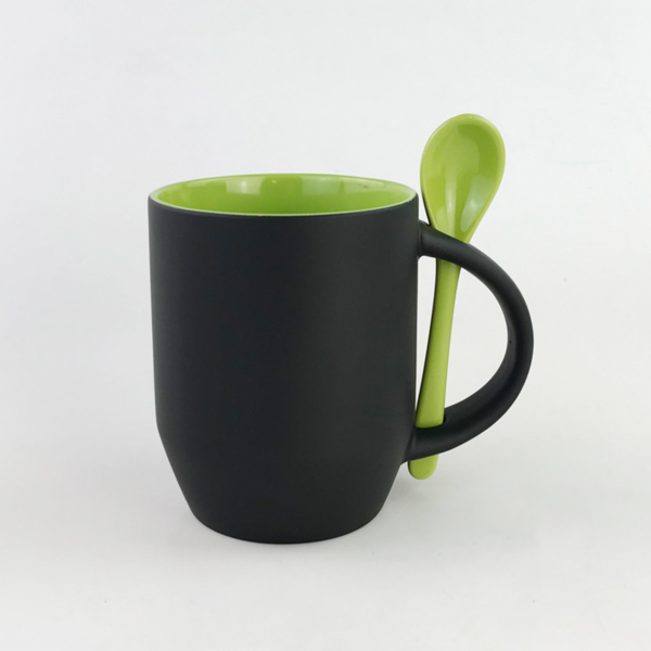 ZC047 - 11 OZ Ceramic Mug with Spoon - Image 6