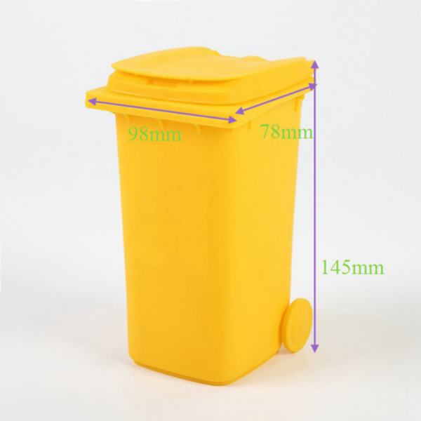 ZC083 - Mini Wheelie Bin Desktop Pen Holder - Image 3