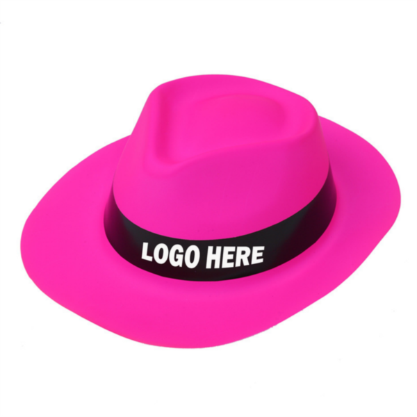 ZC090 - Neon Plastic Fedora Hat - Image 2