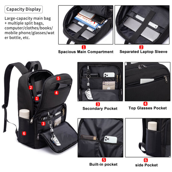 JZ024 - Multi-Purpose USB Charging Backpack - Image 4