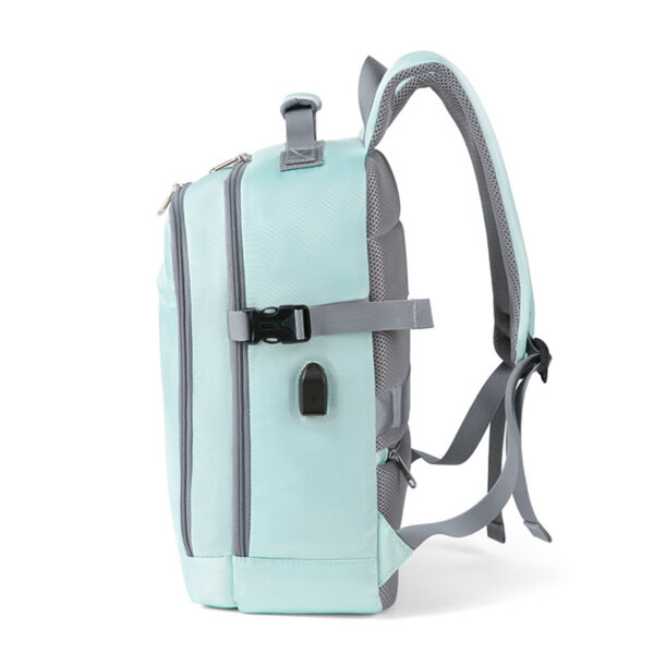 JZ026 - 15.6'' Mint Green Water Resistant Carry on Travel Laptop Backpack - Image 4