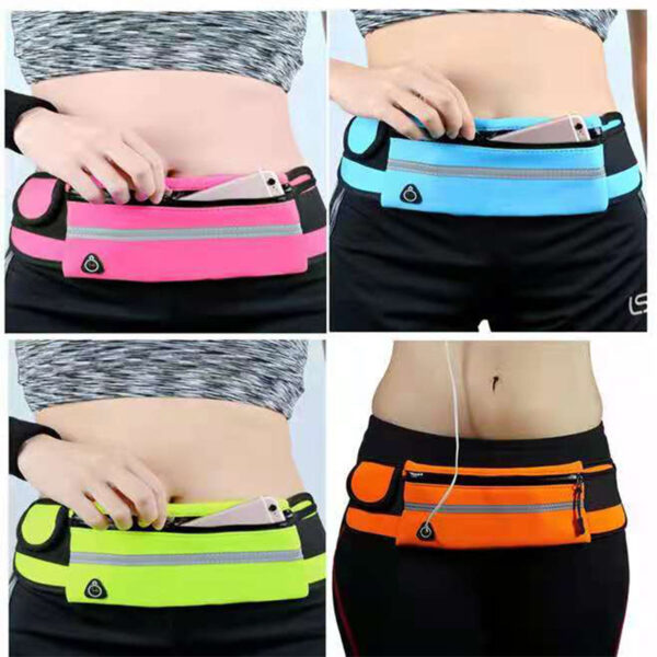 JZ062 - Unisex Reflective Waist Bag w/Water Bottle Holder & Phone Carrier - Image 5