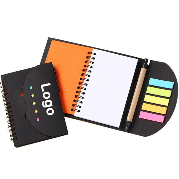 JZ006 - Kraft Paper Cover Notebook with Pen Sticker