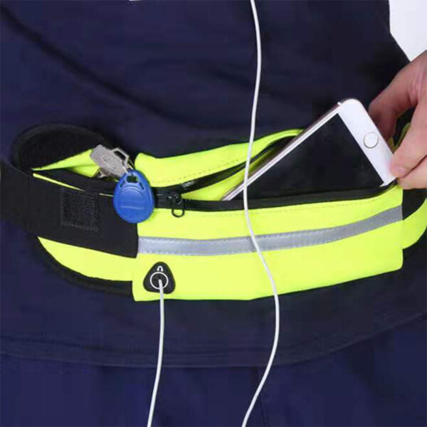 JZ062 - Unisex Reflective Waist Bag w/Water Bottle Holder & Phone Carrier - Image 6