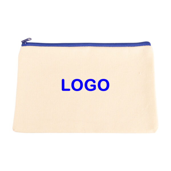 JZ035 - Durable Canvas Pencil Cosmetic Bag