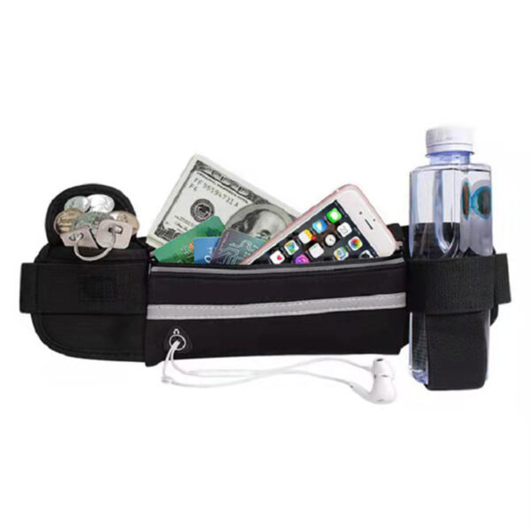 JZ062 - Unisex Reflective Waist Bag w/Water Bottle Holder & Phone Carrier - Image 3