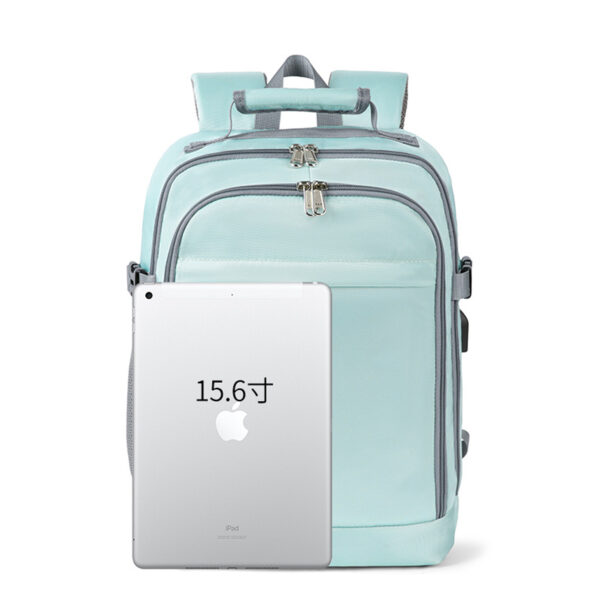 JZ026 - 15.6'' Mint Green Water Resistant Carry on Travel Laptop Backpack - Image 5