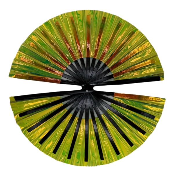 MJ094 - 13” Holographic Laser Colors Hand Fan - Image 6