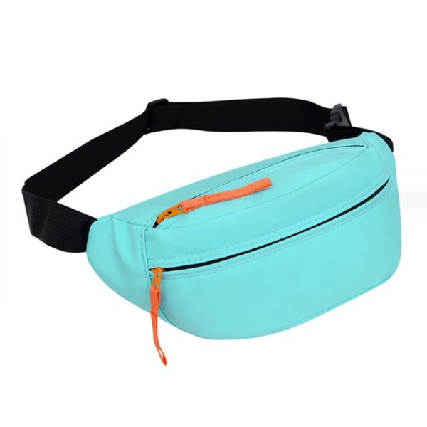 MJ097 - Nylon Zippered Three Compartment Fanny Pack With Adjustable Belt - Image 6