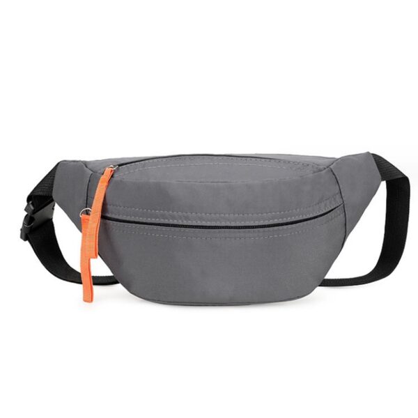 MJ097 - Nylon Zippered Three Compartment Fanny Pack With Adjustable Belt - Image 7