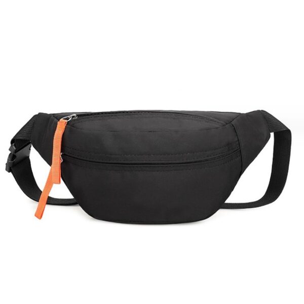 MJ097 - Nylon Zippered Three Compartment Fanny Pack With Adjustable Belt - Image 5