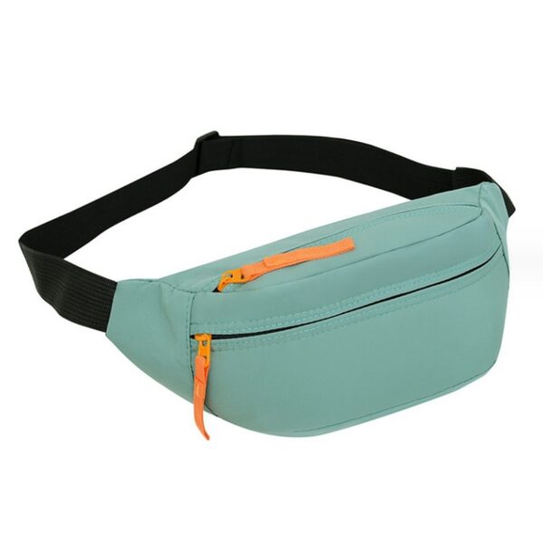 MJ097 - Nylon Zippered Three Compartment Fanny Pack With Adjustable Belt - Image 3