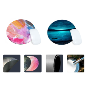 TL114 - Full Color Round Rubber Mouse Pad
