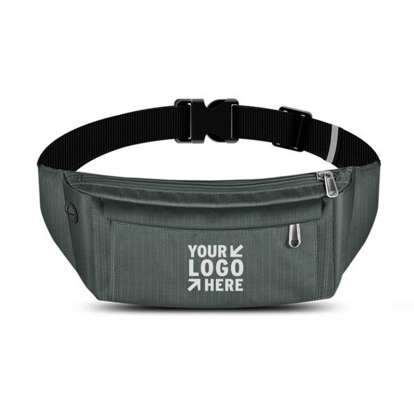 TL169 - High Volume Nylon Double-zipper Waist Pack - Image 6