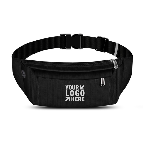 TL169 - High Volume Nylon Double-zipper Waist Pack - Image 4