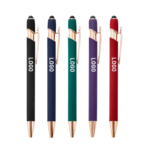 JZ116 - Rose Gold Soft Touch Ballpoint Pen