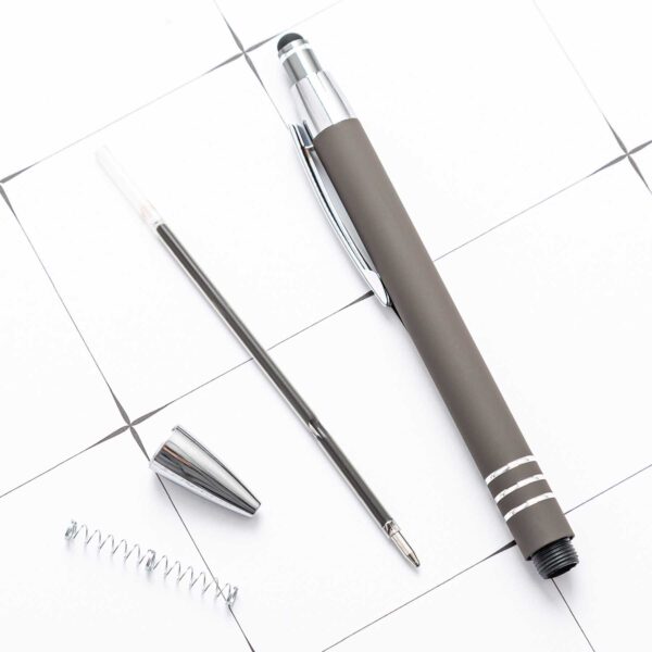 JZ117 - Velvet Touch Aluminum Stylus Pen - Image 2