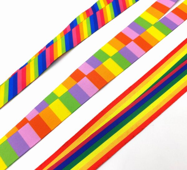 RX194 - Recycled Polyester Rainbow Lanyard - Image 2