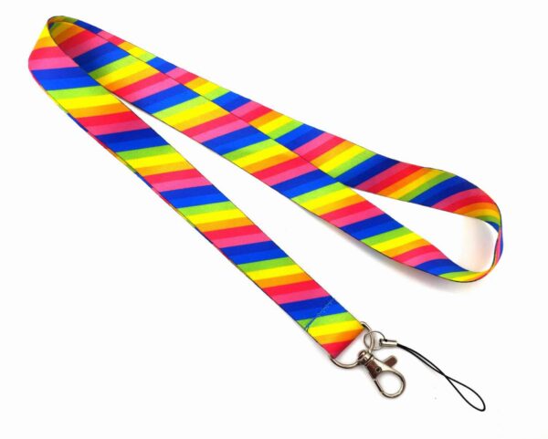 RX194 - Recycled Polyester Rainbow Lanyard - Image 5