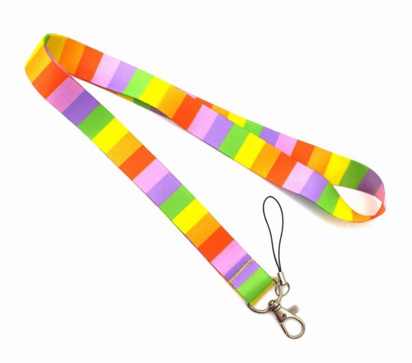 RX194 - Recycled Polyester Rainbow Lanyard - Image 4