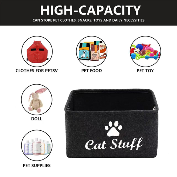 ZC179 - Felt Toy Storage Box - Image 2