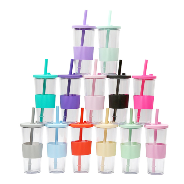 ZC227 - 24 oz Leakproof Double Wall Tumbler with Wide Straw