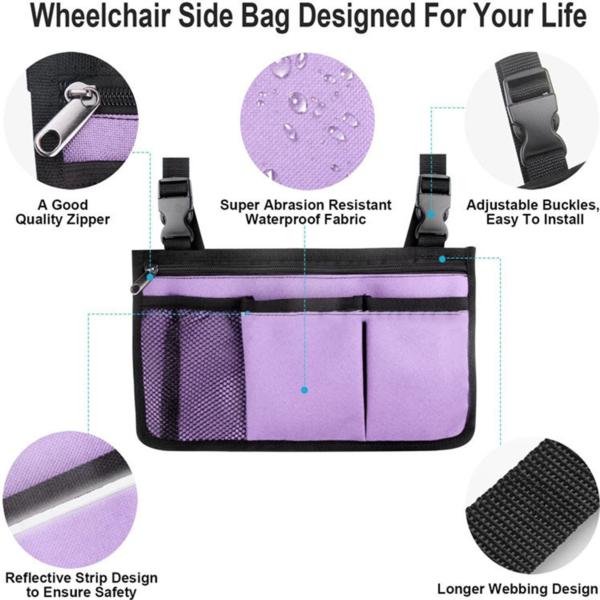 ZC244 - Wheelchair Side Storage Bag - Image 2