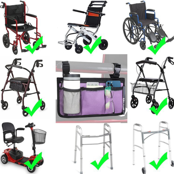 ZC244 - Wheelchair Side Storage Bag - Image 4